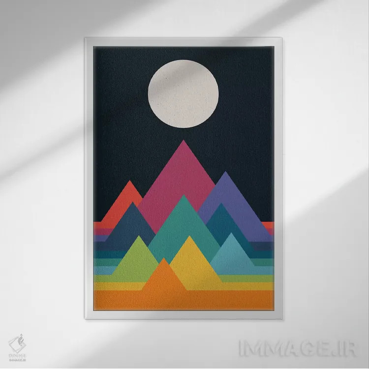 تابلو کوههای خیالانگیز اثر اندی وستفِیس - نمای قابدار سفید