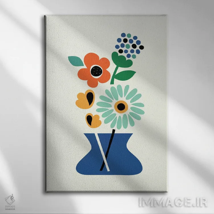 تابلو زمان گلدار اثر اندی وستفِیس - نمای روبهرو روی دیوار