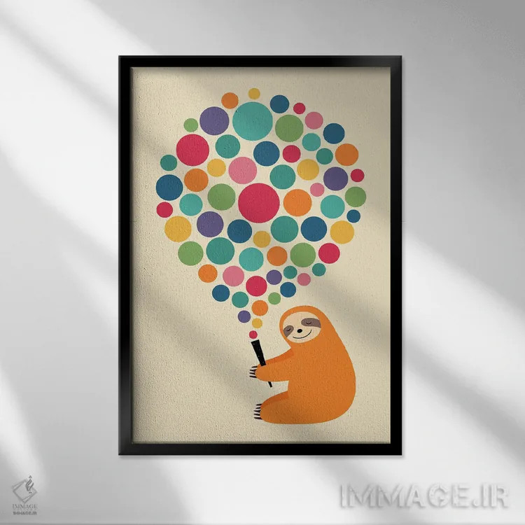 تابلو تشویق اثر اندی وستفِیس - نمای قابدار مشکی