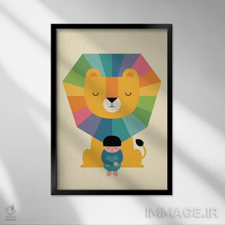 تابلو شجاعت اثر اندی وستفِیس - نمای قابدار مشکی