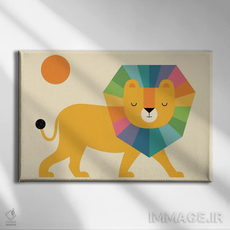 تابلو درخشش شیر اثر اندی وستفِیس - نمای روبهرو روی دیوار