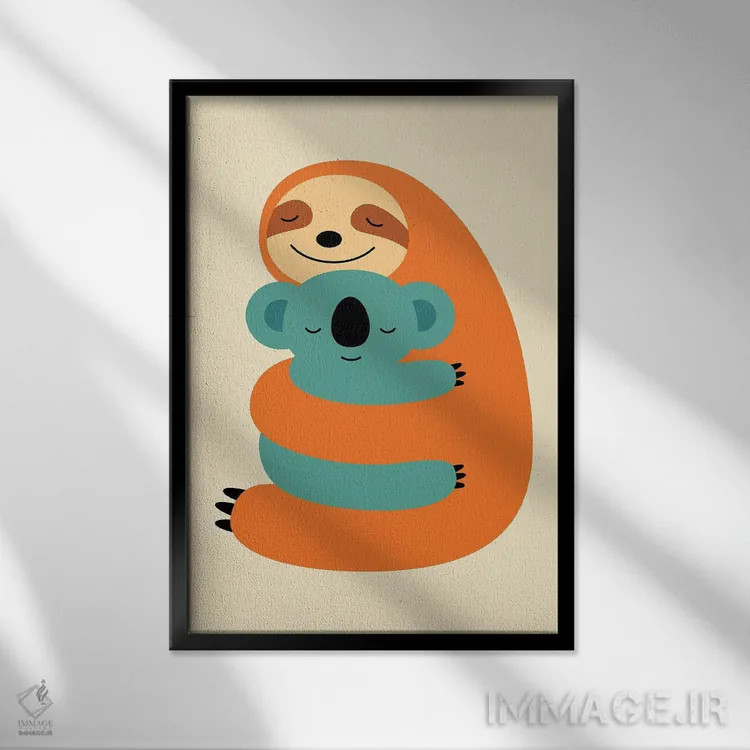 تابلو کنار هم باشیم اثر اندی وستفِیس - نمای قابدار مشکی