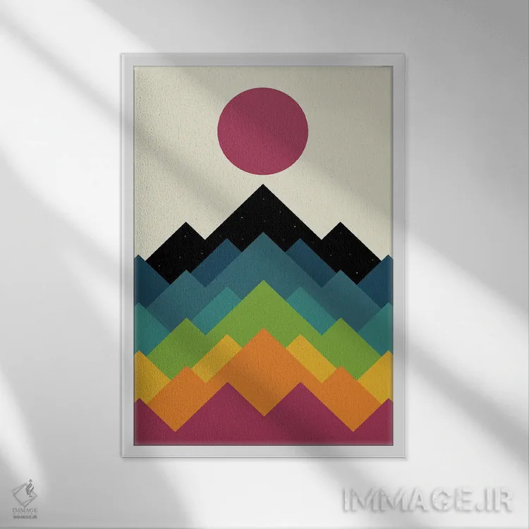 تابلو زندگی یک کوه است اثر اندی وستفِیس - نمای قابدار سفید