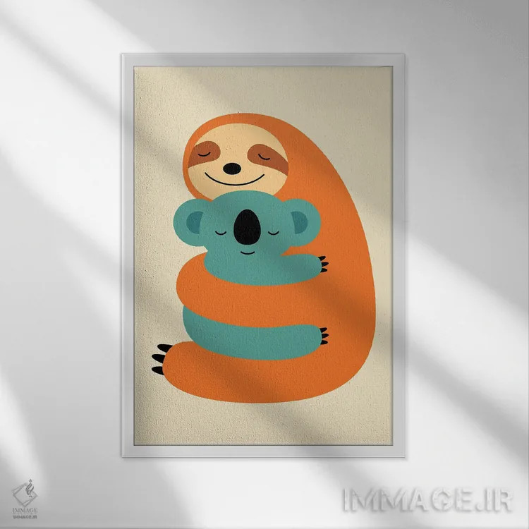 تابلو کنار هم باشیم اثر اندی وستفِیس - نمای قابدار سفید