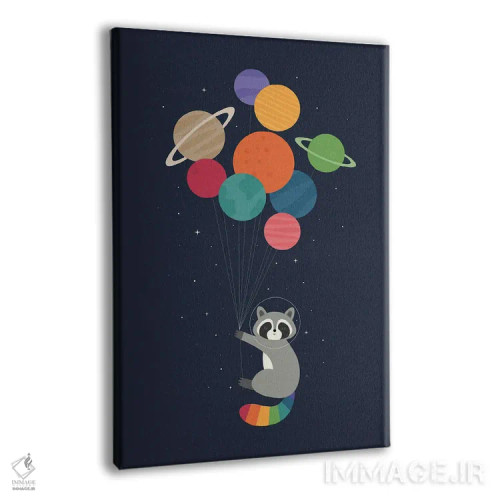 تابلو راکون فضایی اثر اندی وستفِیس - نمای پرسپکتیو محصول