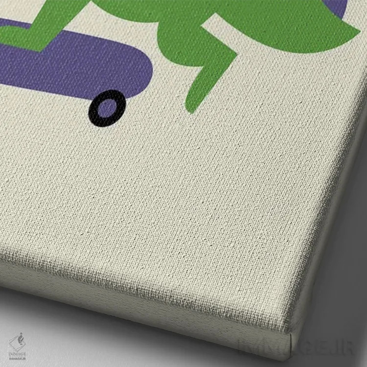 تابلو کروکودیل اسکوترسوار اثر اندی وستفِیس - نمای نزدیک بافت بوم