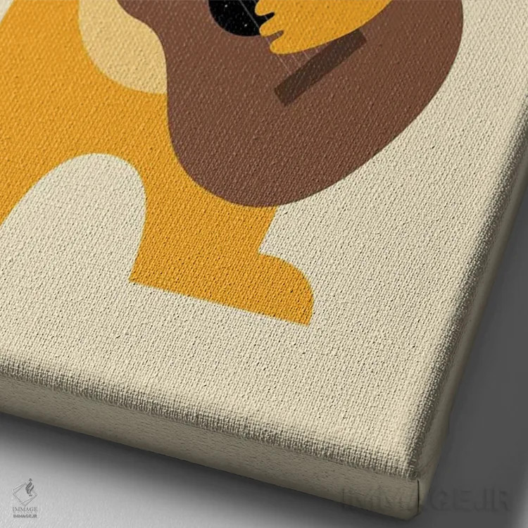 تابلو شاد باش اثر اندی وستفِیس - نمای نزدیک بافت بوم