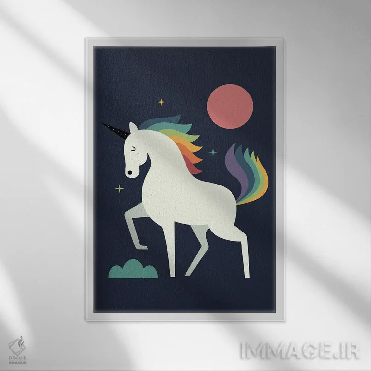 تابلو درخشان بمان اثر اندی وستفِیس - نمای قابدار سفید