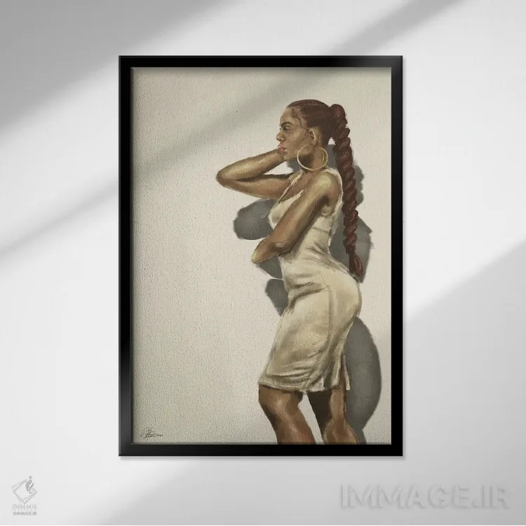 تابلو پاییز داغ اثر آماندا وایتهرست - نمای قابدار مشکی