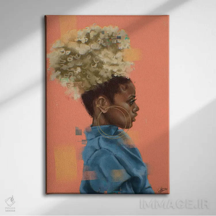 تابلو پوف بور (مدل مو) اثر آماندا وایتهرست - نمای روبهرو روی دیوار