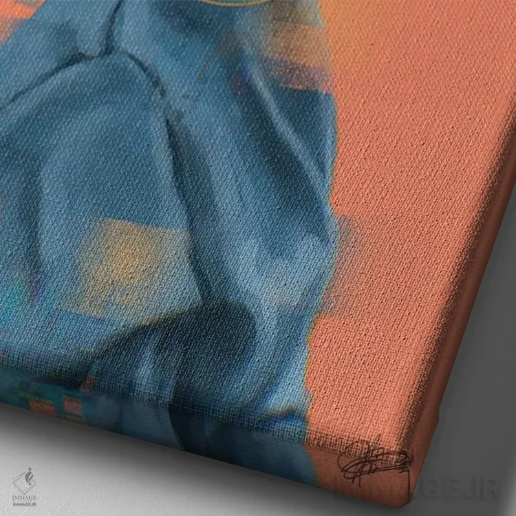 تابلو پوف بور (مدل مو) اثر آماندا وایتهرست - نمای نزدیک بافت بوم