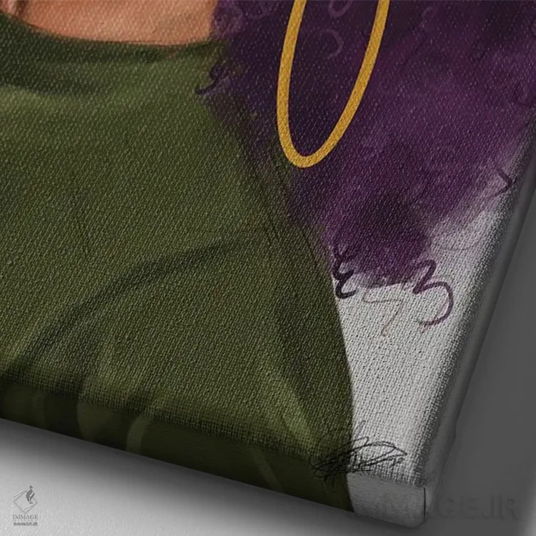 تابلو رضایت اثر آماندا وایتهرست - نمای نزدیک بافت بوم