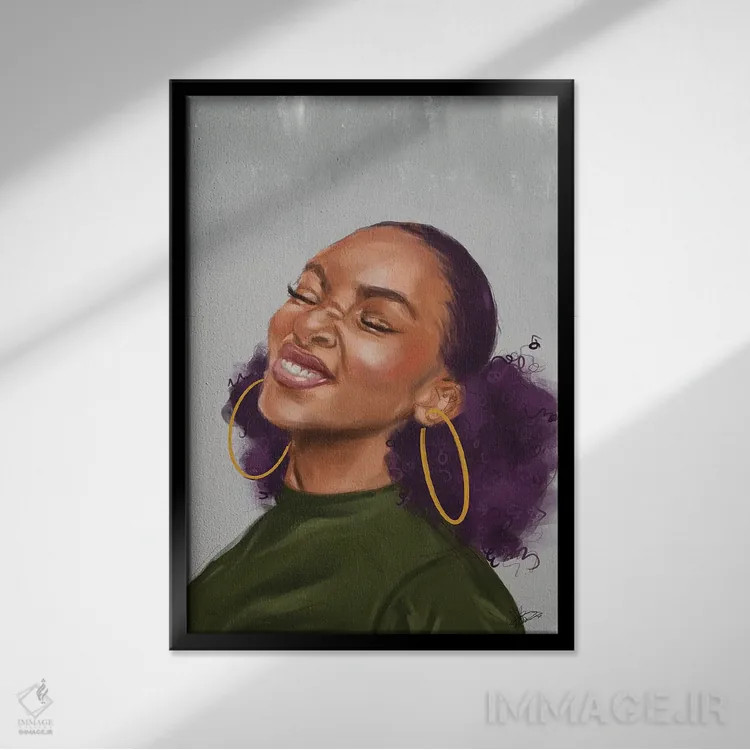 تابلو رضایت اثر آماندا وایتهرست - نمای قابدار مشکی