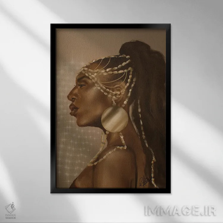 تابلو عشق طلایی اثر آماندا وایتهرست - نمای قابدار مشکی