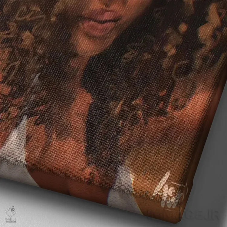 تابلو حال و هوای شب اثر آماندا وایتهرست - نمای نزدیک بافت بوم