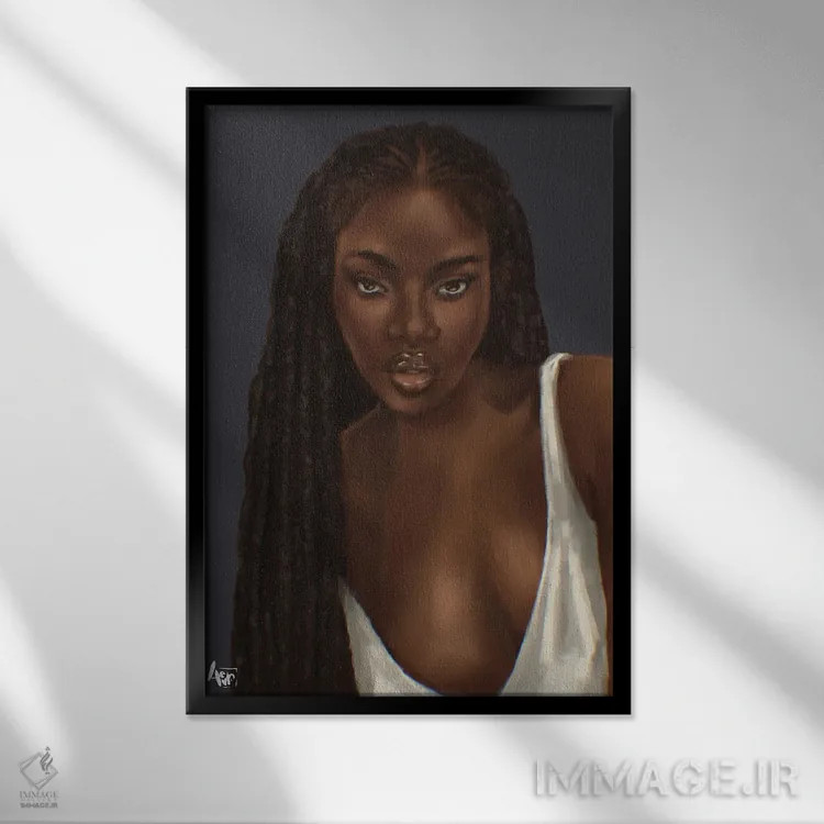 تابلو ۷ هزار (نماد عددی) اثر آماندا وایتهرست - نمای قابدار مشکی