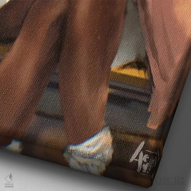 تابلو درون اثر آماندا وایتهرست - نمای نزدیک بافت بوم