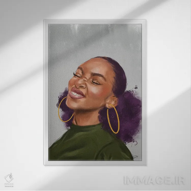 تابلو رضایت اثر آماندا وایتهرست - نمای قابدار سفید