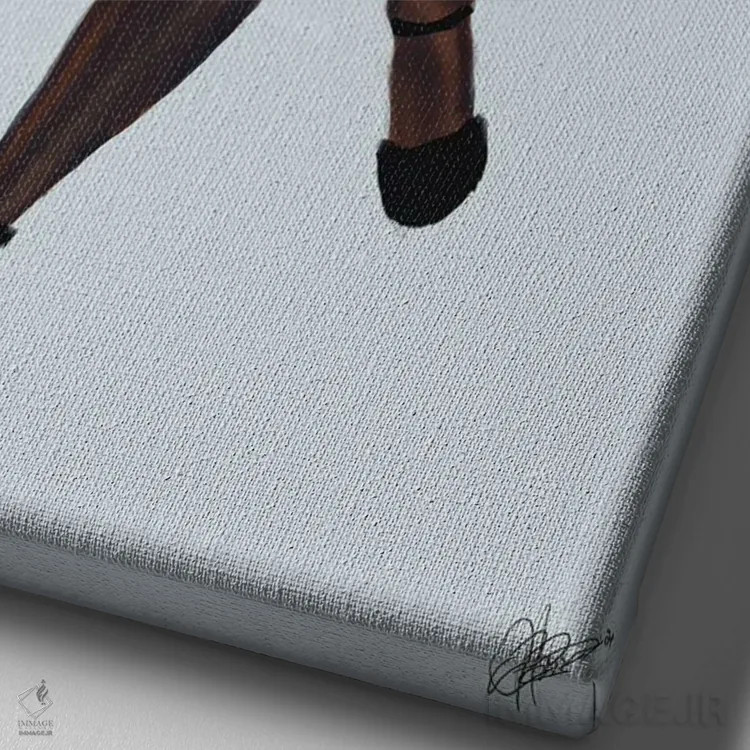 تابلو چگونه ملکه باشیم اثر آماندا وایتهرست - نمای نزدیک بافت بوم