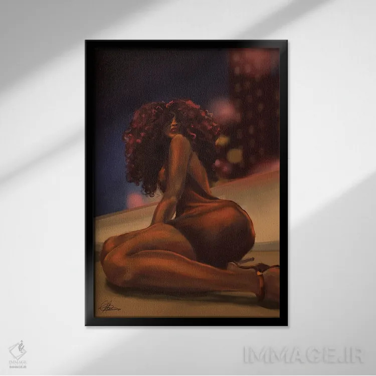 تابلو مهمانی روی پشتبام اثر آماندا وایتهرست - نمای قابدار مشکی