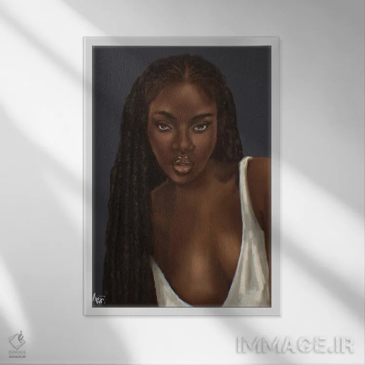 تابلو ۷ هزار (نماد عددی) اثر آماندا وایتهرست - نمای قابدار سفید