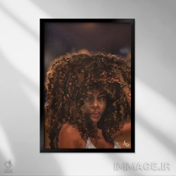 تابلو حال و هوای شب اثر آماندا وایتهرست - نمای قابدار مشکی