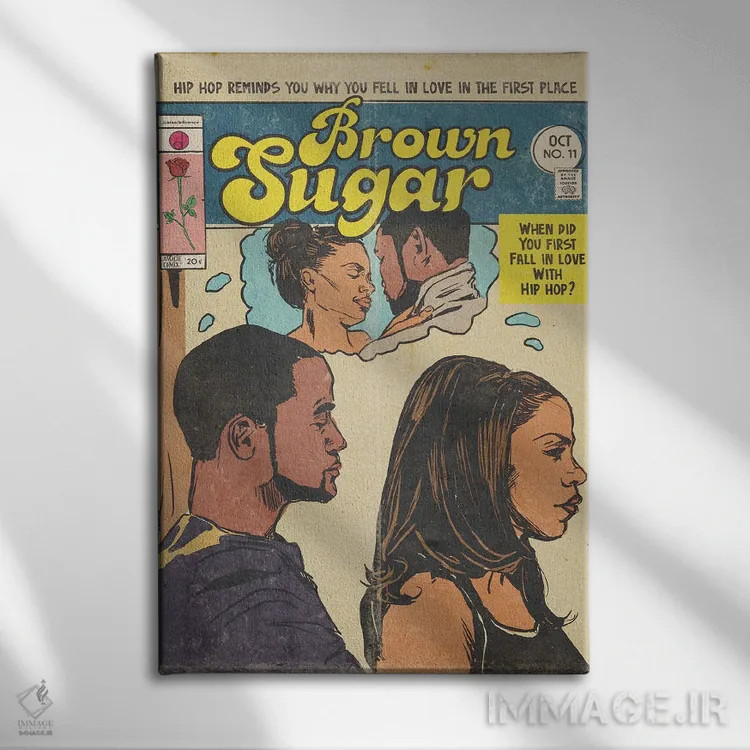 تابلو شکر قهوهای اثر آماندا وایتهرست - نمای روبهرو روی دیوار