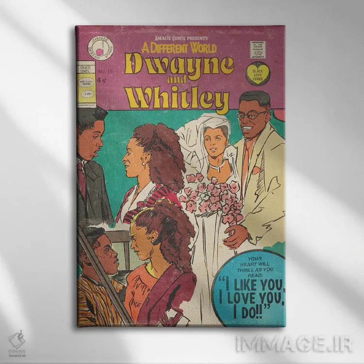 تابلو دویین و ویتلی (نام خاص) اثر آماندا وایتهرست - نمای روبهرو روی دیوار