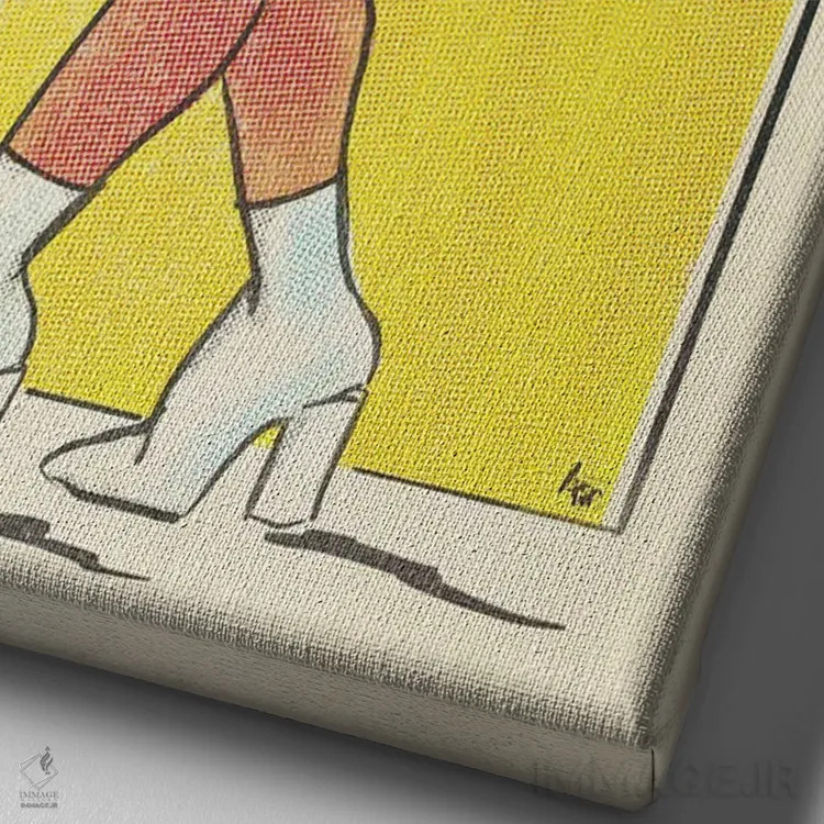 تابلو این امیسی کمیک مطمئن اثر آماندا وایتهرست - نمای نزدیک بافت بوم