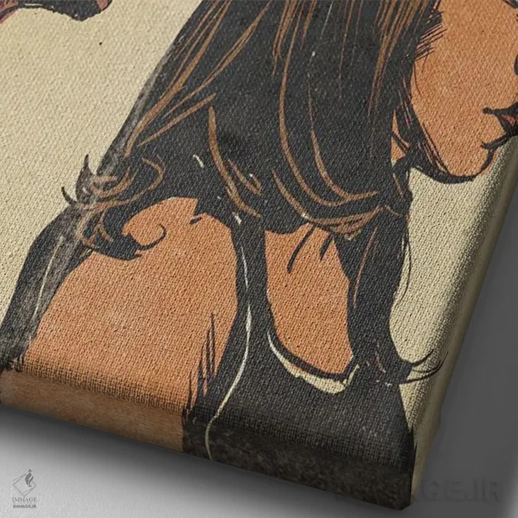 تابلو شکر قهوهای اثر آماندا وایتهرست - نمای نزدیک بافت بوم