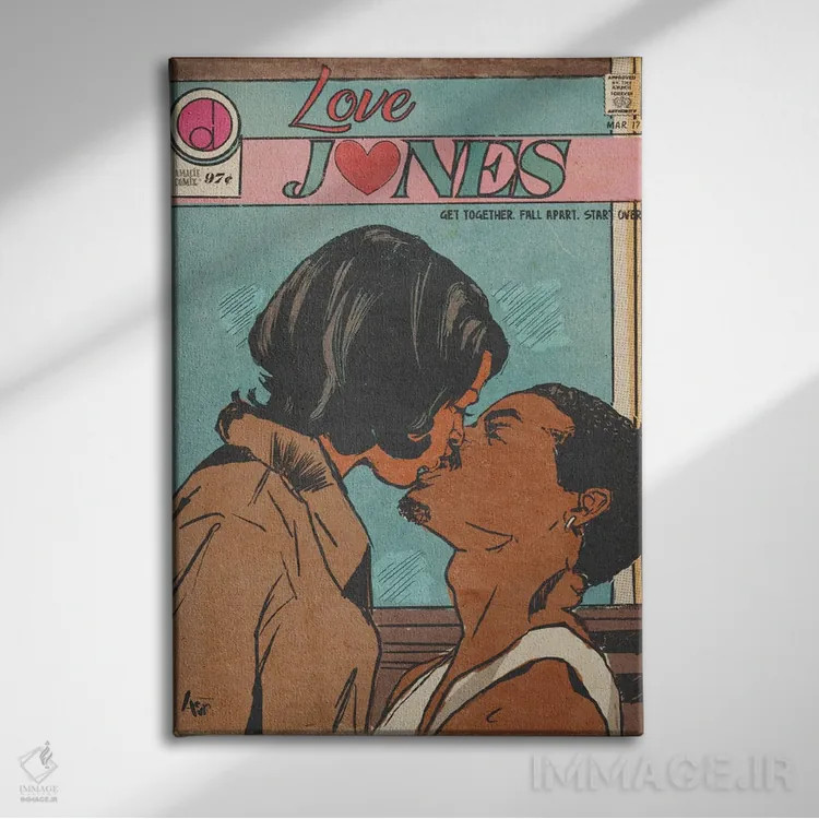 تابلو عشق جونز III (سوم) اثر آماندا وایتهرست - نمای روبهرو روی دیوار