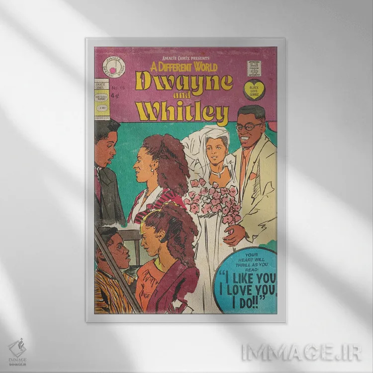 تابلو دویین و ویتلی (نام خاص) اثر آماندا وایتهرست - نمای قابدار سفید
