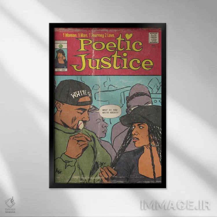 تابلو عدالت شاعرانه اثر آماندا وایتهرست - نمای قابدار مشکی