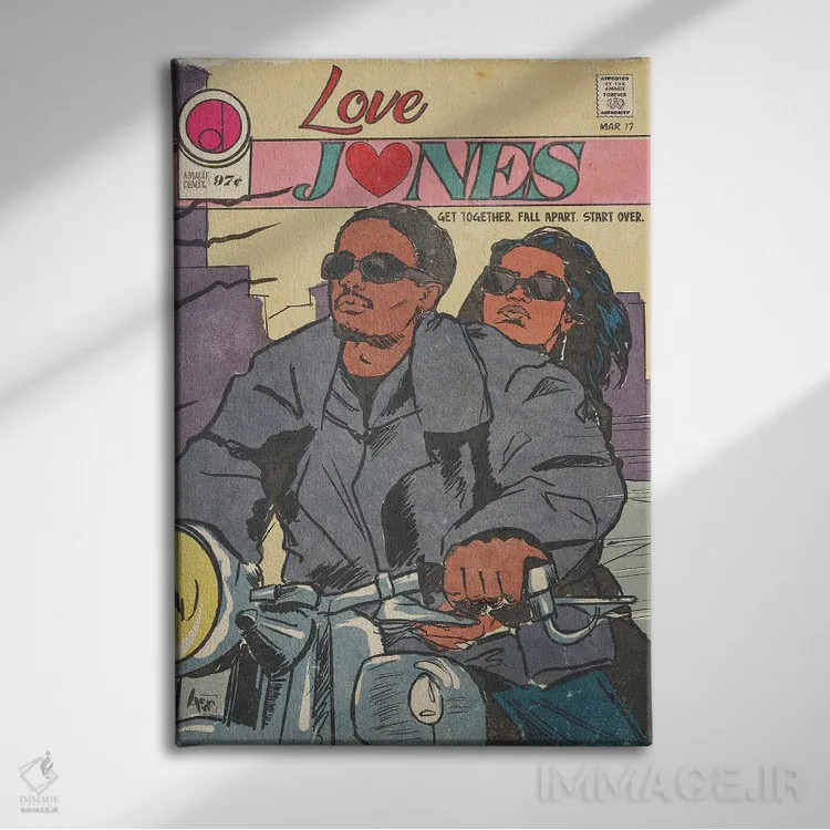 تابلو عشق جونز I (اول) اثر آماندا وایتهرست - نمای روبهرو روی دیوار