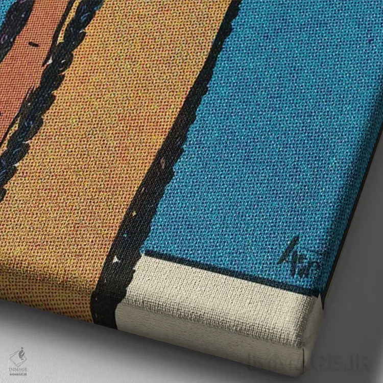 تابلو بالا از اینجا (امیسی کمیک) اثر آماندا وایتهرست - نمای نزدیک بافت بوم