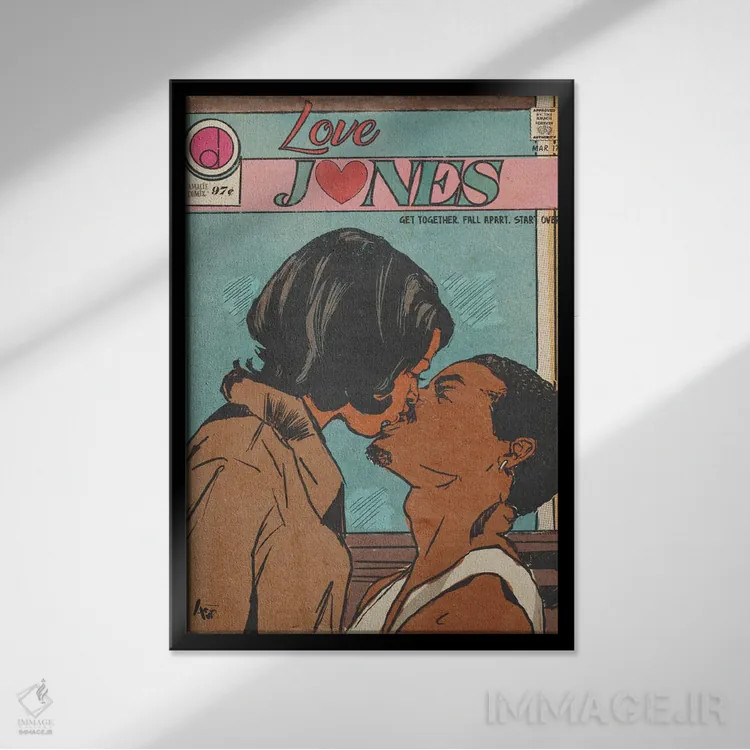 تابلو عشق جونز III (سوم) اثر آماندا وایتهرست - نمای قابدار مشکی