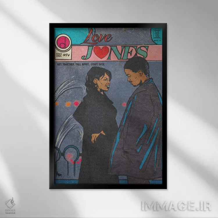 تابلو عشق جونز II (دوم) اثر آماندا وایتهرست - نمای قابدار مشکی