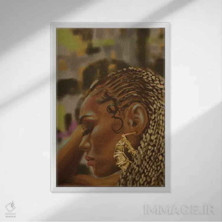 تابلو فروشگاه مو اثر آماندا وایتهرست - نمای قابدار سفید