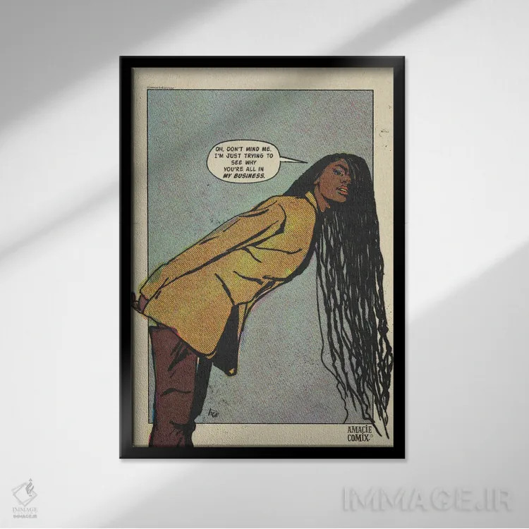 تابلو کسبوکار من (امیسی کمیک) اثر آماندا وایتهرست - نمای قابدار مشکی