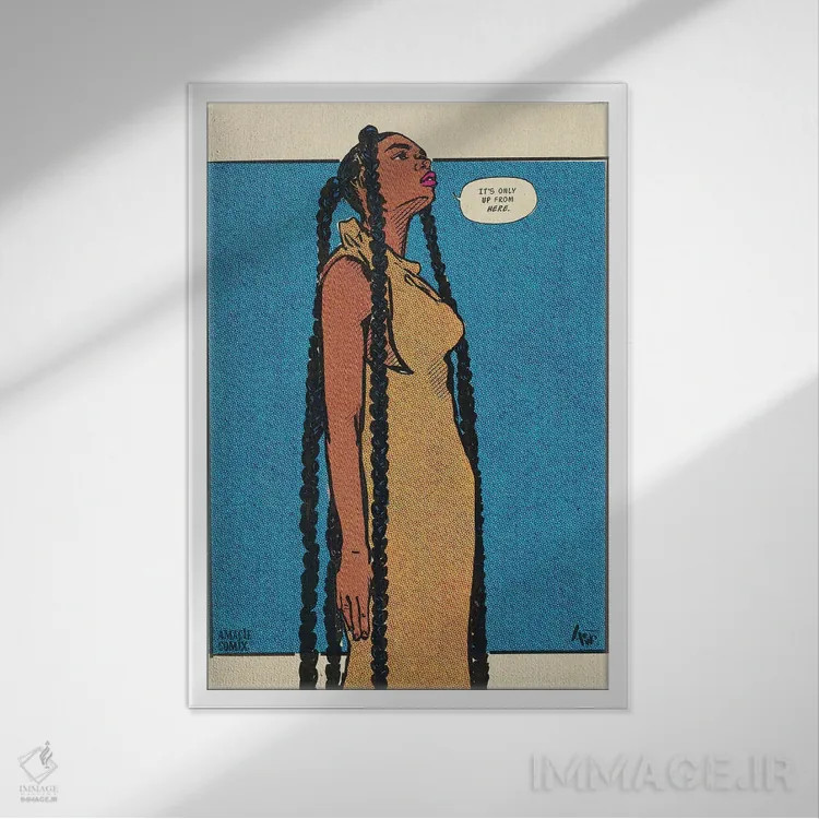 تابلو بالا از اینجا (امیسی کمیک) اثر آماندا وایتهرست - نمای قابدار سفید