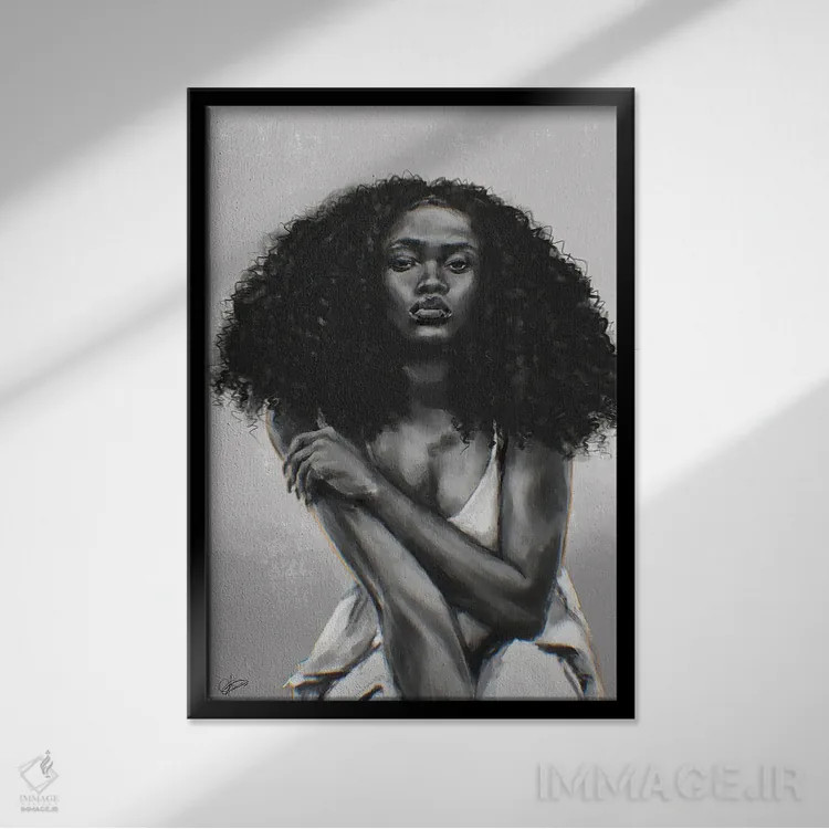 تابلو موقتی اثر آماندا وایتهرست - نمای قابدار مشکی