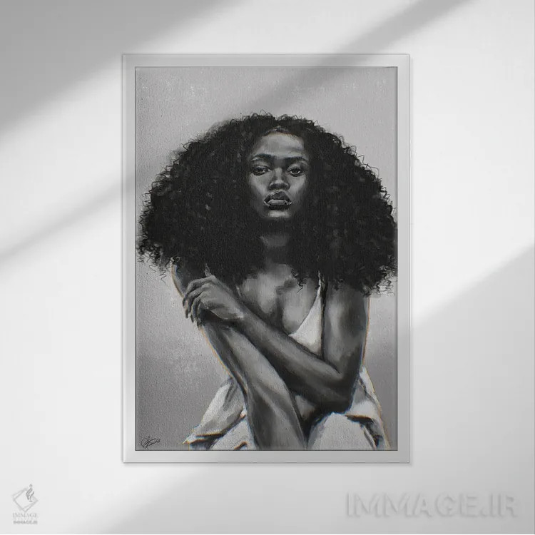 تابلو موقتی اثر آماندا وایتهرست - نمای قابدار سفید