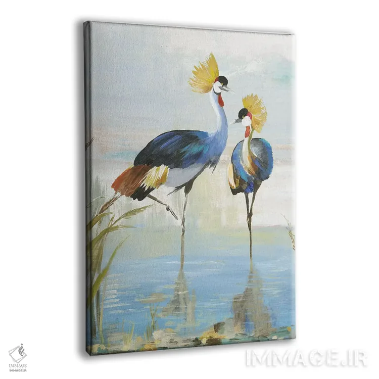 تابلو جفتگیری حواصیلها اثر ایمی ویلسون - نمای پرسپکتیو محصول