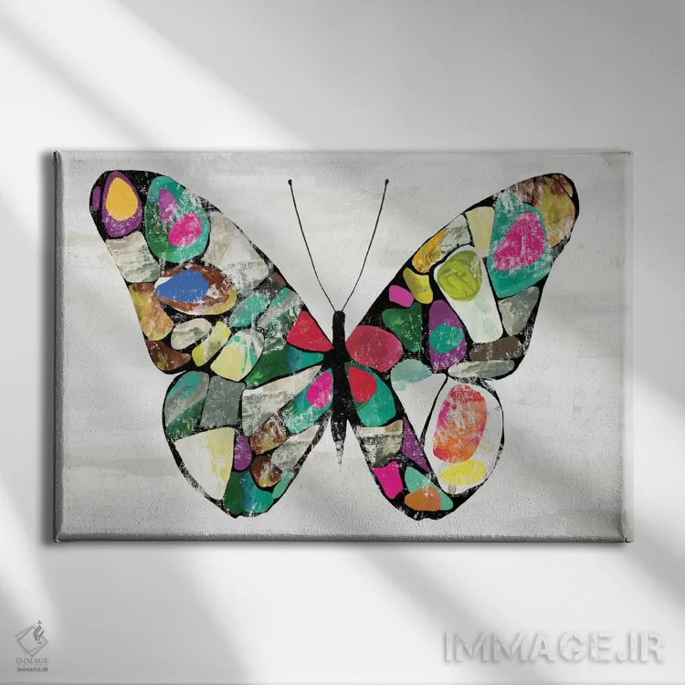 تابلو پروانه اثر ایمی ویلسون - نمای روبهرو روی دیوار