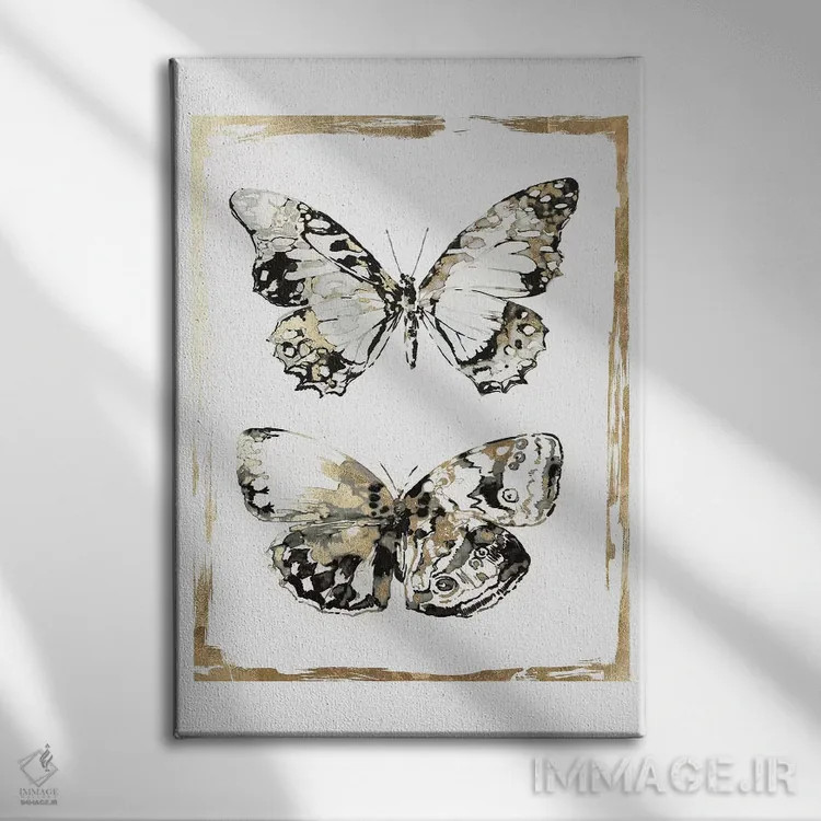 تابلو بالهای پروانه اثر ایمی ویلسون - نمای روبهرو روی دیوار