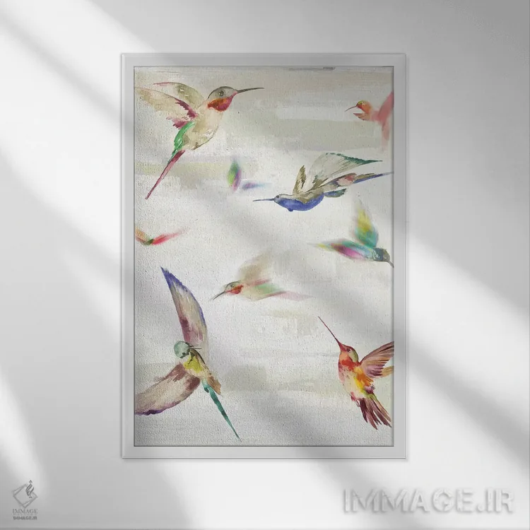 تابلو زمزمه II اثر ایمی ویلسون - نمای قابدار سفید