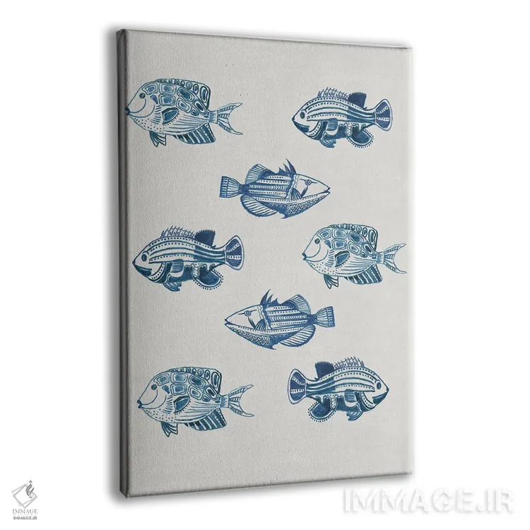 تابلو ماهیهای نیلی اثر ایمی ویلسون - نمای پرسپکتیو محصول