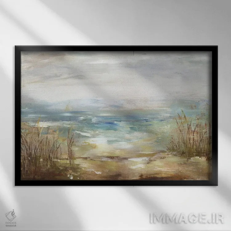 تابلو سواحل جداشده اثر ایمی ویلسون - نمای قابدار مشکی