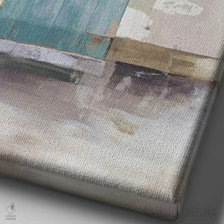 تابلو در طاقی با درخت زیتون اثر ایمی ویلسون - نمای نزدیک بافت بوم