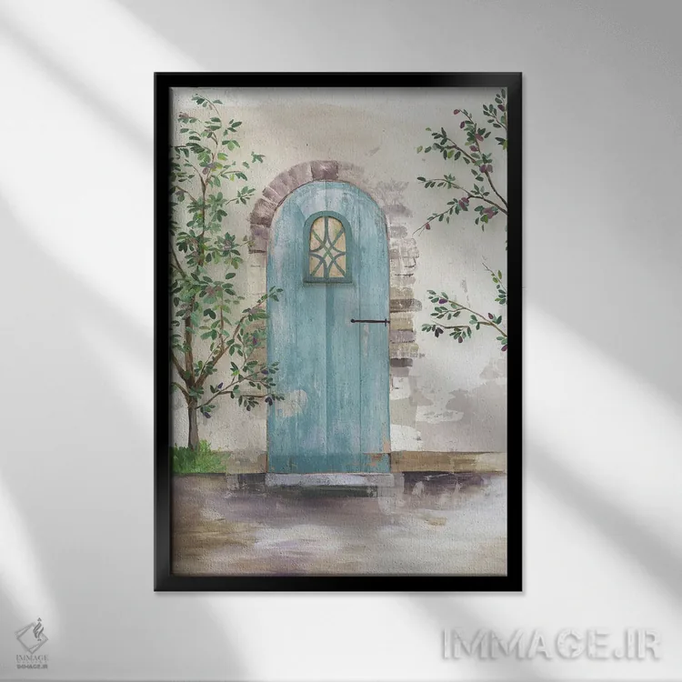 تابلو در طاقی با درخت زیتون اثر ایمی ویلسون - نمای قابدار مشکی